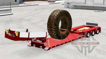 Bajo el barrido con la carga de neumáticos de gran tamaño para American Truck Simulator
