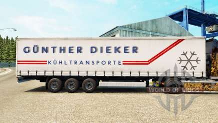 La piel Gunther Dieker en una cortina semi-remolque para Euro Truck Simulator 2