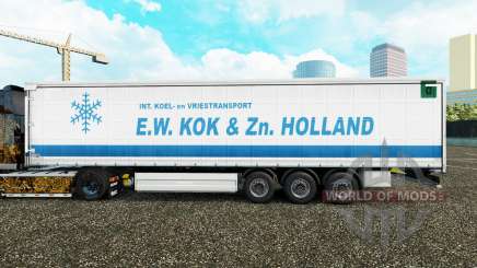 La piel de E. W. Kok & Zn en Holanda cortina semi-remolque para Euro Truck Simulator 2