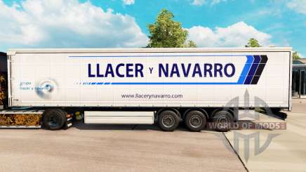 La piel Llacer y Navarro en una cortina semi-remolque para Euro Truck Simulator 2