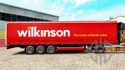 La piel Wilkinson en una cortina semi-remolque para Euro Truck Simulator 2