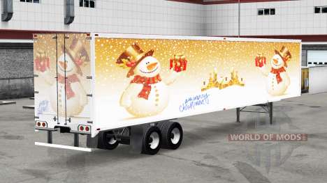 Una colección de skins para Navidad remolque para American Truck Simulator