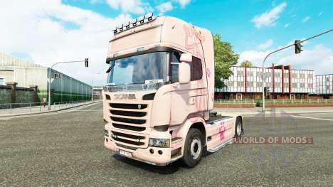 La piel Pink Panter en el tractor Scania para Euro Truck Simulator 2