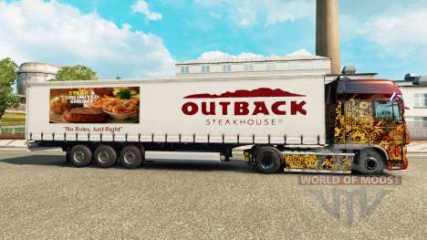 La piel Outback Steakhouse en una cortina semi-r para Euro Truck Simulator 2