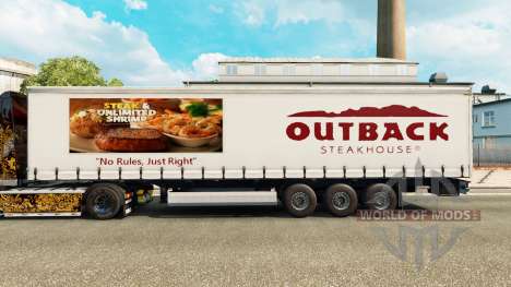 La piel Outback Steakhouse en una cortina semi-r para Euro Truck Simulator 2