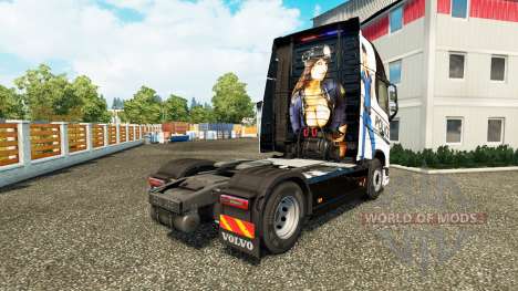 Sexy de Policía de la piel para camiones Volvo para Euro Truck Simulator 2