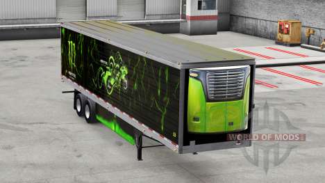 La piel de Monster Energy para la semi para American Truck Simulator