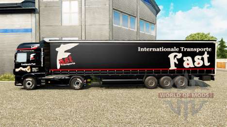 La piel Rápida Internationale Transporte en semi para Euro Truck Simulator 2