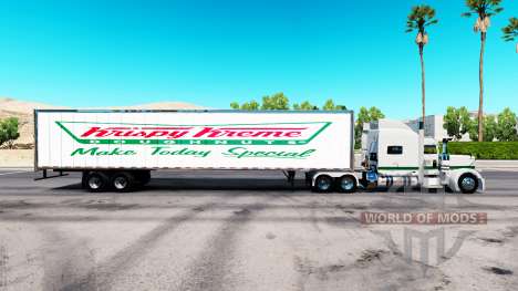 La piel de Krispy Kreme en el remolque para American Truck Simulator