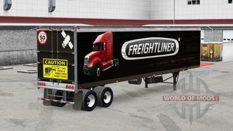 La piel Freightliner reefer semi-remolque para American Truck Simulator