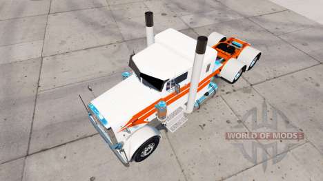 La piel de Naranja rayas en el camión Peterbilt  para American Truck Simulator