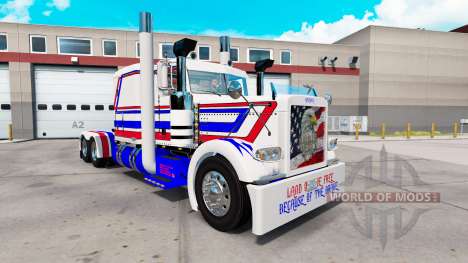 América piel para el camión Peterbilt 389 para American Truck Simulator