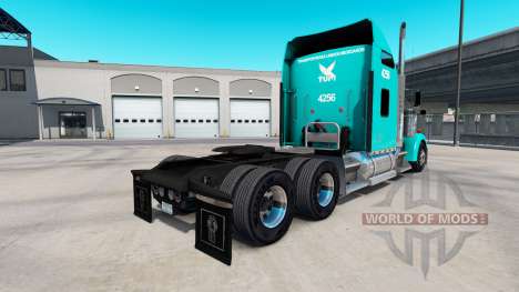 La piel TUM en el camión Kenworth W900 para American Truck Simulator