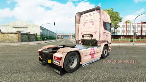 La piel Pink Panter en el tractor Scania para Euro Truck Simulator 2