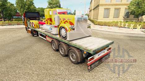 Semi-remolque de la plataforma de camión Peterbi para Euro Truck Simulator 2