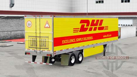 La piel de DHL para frigoríficos semi-remolque para American Truck Simulator