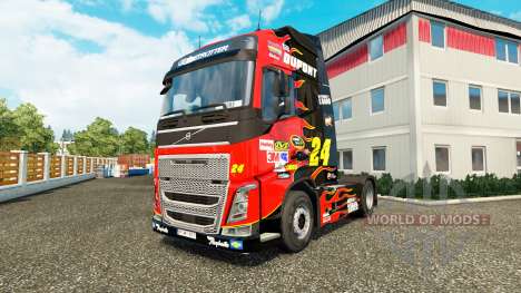La piel de NASCAR para tractocamión Volvo para Euro Truck Simulator 2