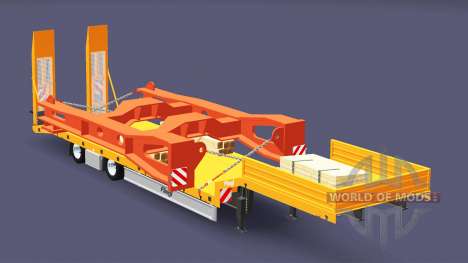 Fliegl baja de barrido con los bienes para Euro Truck Simulator 2