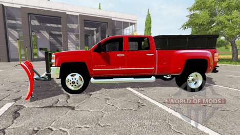 Chevrolet Silverado 3500 HD 2016 plow para Farming Simulator 2017