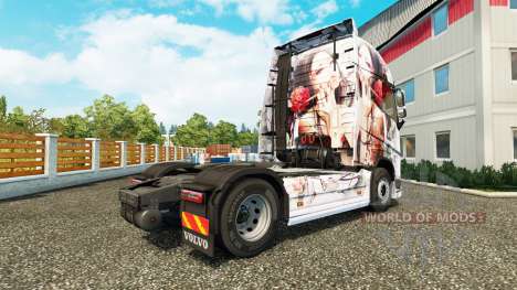 La piel Artística Chica en Volvo trucks para Euro Truck Simulator 2