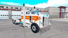 La piel de Naranja rayas en el camión Peterbilt 351 para American Truck Simulator