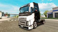 El Blanco y Negro de la piel para camiones Volvo para Euro Truck Simulator 2