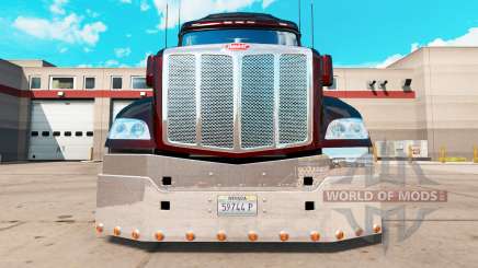 Parachoques de cromo para un Peterbilt 579 tractor para American Truck Simulator