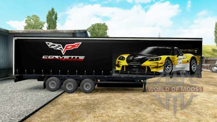 La piel en el Corvette de Carreras de remolque para Euro Truck Simulator 2