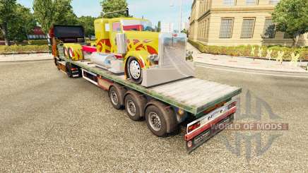 Semi-remolque de la plataforma de camión Peterbilt para Euro Truck Simulator 2