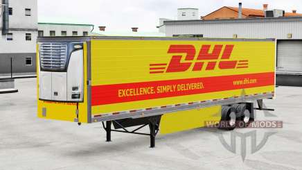 La piel de DHL para frigoríficos semi-remolque para American Truck Simulator