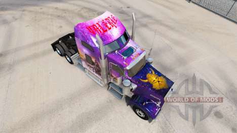 La piel Valerie en el camión Kenworth W900 para American Truck Simulator