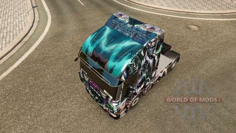 La piel Villanos de DC en el camión Iveco para Euro Truck Simulator 2