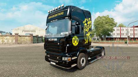 El Borussia Dortmund de la piel para Scania cami para Euro Truck Simulator 2