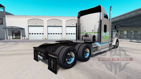 La piel Movin en el tractor camión Kenworth W900 para American Truck Simulator