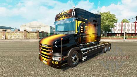 La piel dorada por camión Scania T para Euro Truck Simulator 2