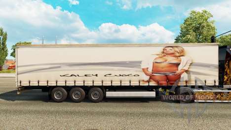 La piel Kaley Cuaco Trinute en el remolque para Euro Truck Simulator 2