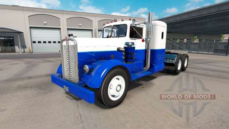 La piel Azul Y Blanco en el camión Kenworth 521 para American Truck Simulator