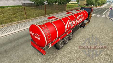 La piel de Coca-Cola en el remolque para Euro Truck Simulator 2
