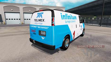 La piel de Telmex en el tractor Chevrolet Expres para American Truck Simulator