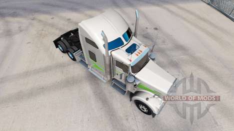 La piel Movin en el tractor camión Kenworth W900 para American Truck Simulator