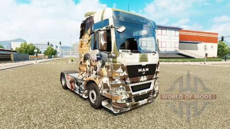 La piel de Ataque a los Titanes en el tractor HO para Euro Truck Simulator 2