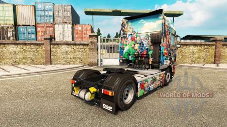 DC Comics de la piel para DAF camión para Euro Truck Simulator 2