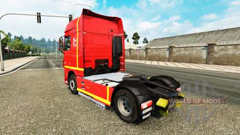 La piel Sapeur Pompier en el tractor DAF para Euro Truck Simulator 2