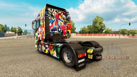 La piel del Universo de Marvel en el camión Ivec para Euro Truck Simulator 2