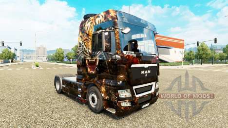 La piel de Tigre en el camión MAN para Euro Truck Simulator 2
