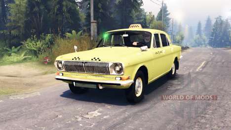 GAZ-24 Volga Taxi v2.0 para Spin Tires