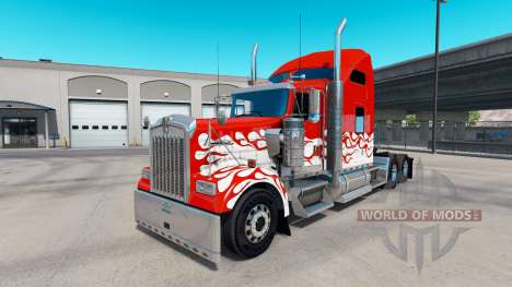 El infierno de la piel para el Kenworth W900 tra para American Truck Simulator