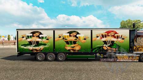 Piel Roja Irlandesa de Cerveza en el remolque para Euro Truck Simulator 2