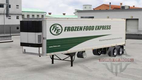 Piel de Madera Congelada Express en el trailer para American Truck Simulator