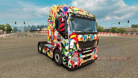 La piel del Universo de Marvel en el camión Ivec para Euro Truck Simulator 2